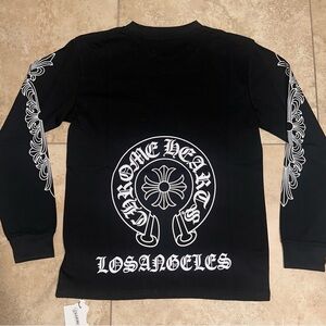 Chrome Hearts Black Shirt with White Graphics